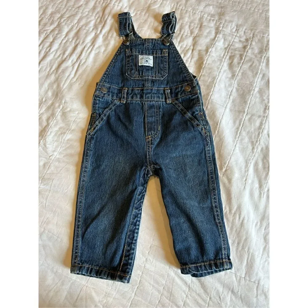 Carter’s I’m one Charming Little Guy overalls bibs 12M cotton